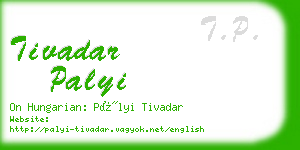 tivadar palyi business card